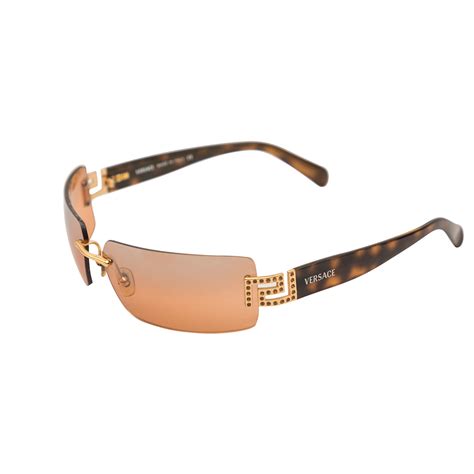 bright orange versace glasses|versace rimless glasses for women.